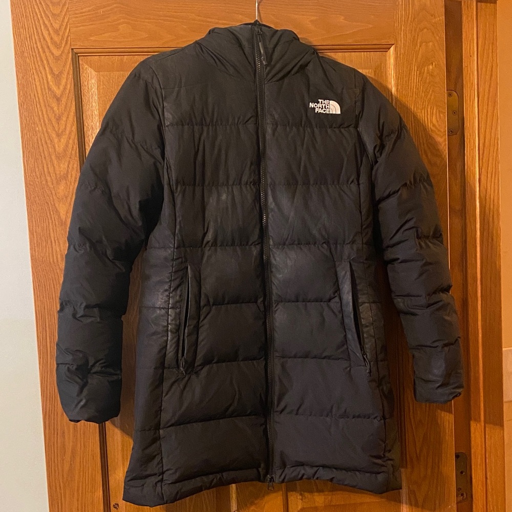 The North Face Black Hooded Coat, Medium